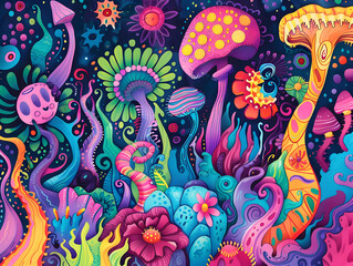 Obraz premium doodle art full background illustration