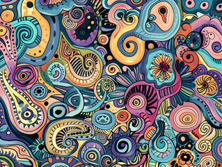 Fototapeta premium doodle art full background illustration