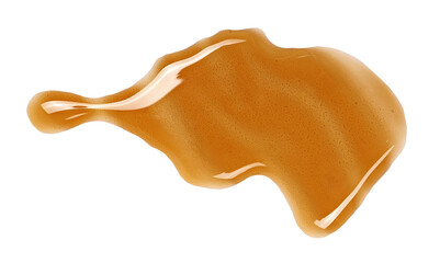 Soda spilled isolated on white, puddle clipping