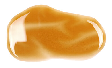 Soda spilled isolated on white, puddle clipping