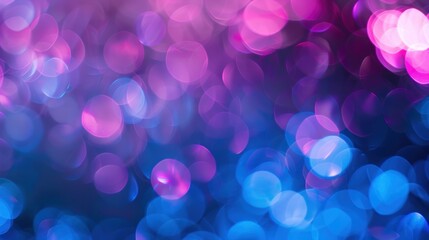 Abstract Blurred Background with Vibrant Purple and Blue Bokeh