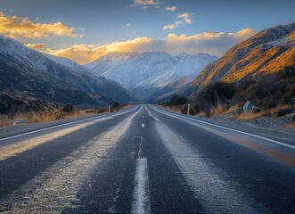 Naklejka premium Road Through Mountains