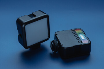 Square photography fill light on solid color background