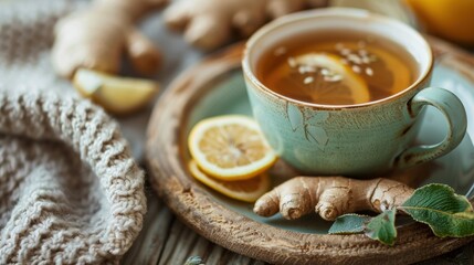 Fototapeta premium Ginger Lemon Tea