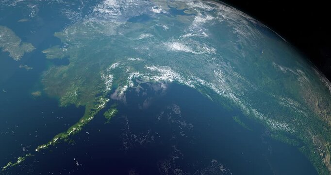 Aerial view of Gulf of Alaska