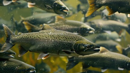 Chinook salmon in their native habitats.