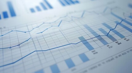 Finance chart with clear upward and downward economic trends, designed with a sleek and professional touch