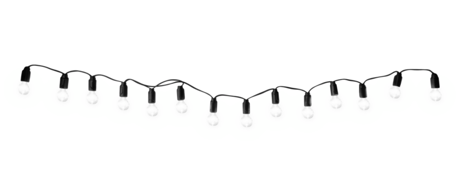 PNG String lights lighting illuminated electricity.