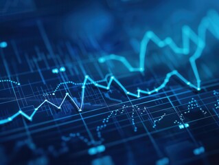 Graph showcasing investment returns and portfolio trends, with modern, datafocused design elements