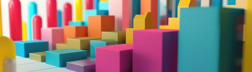 Obraz premium Recovery graph depicting resilience and innovative trends, featuring contemporary and vibrant aesthetics