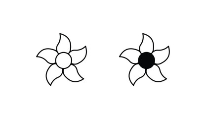 Flower icon design with white background stock illustration