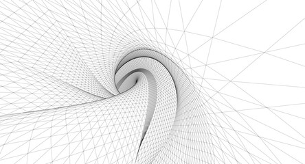 abstract spiral surface 3d illustration