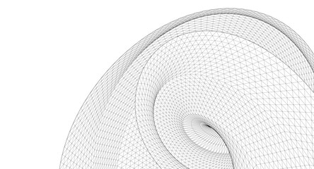 abstract spiral surface 3d illustration