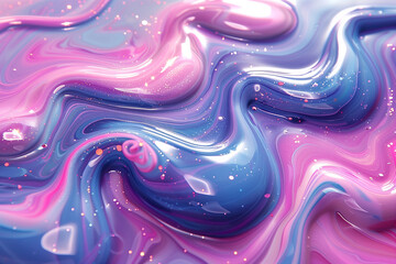 Obraz premium Abstract Pink and Blue Fluid Art