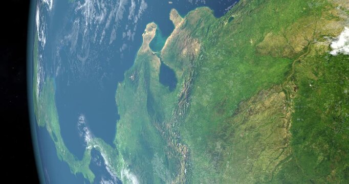 Gulf of Venezuela and Maracaibo Lake in earth planet