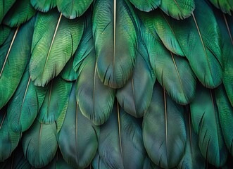 Obraz premium Green Feathers Texture