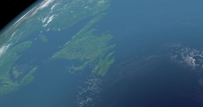 Newfoundland Island in earth planet