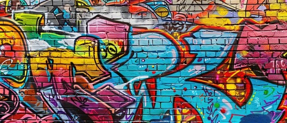 Fototapeta premium Vibrant Azure Graffiti Art with Dynamic Lines