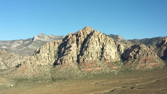 Drone capture of White Rock Hills, Red Rock Canyon NCA, Nevada, Las Vegas, USA.
