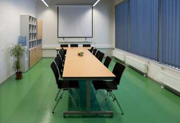 Conference and meeting room at a university chemistry department .
