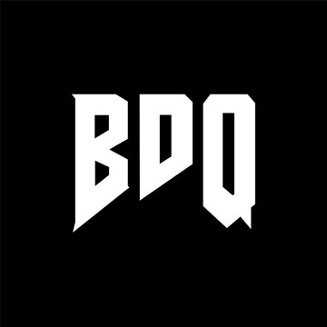 BDQ letter logo design for technology company. BDQ logo design black and white color combination. BDQ logo, BDQ vector, BDQ design, BDQ icon, BDQ alphabet. BDQ typography logo design.