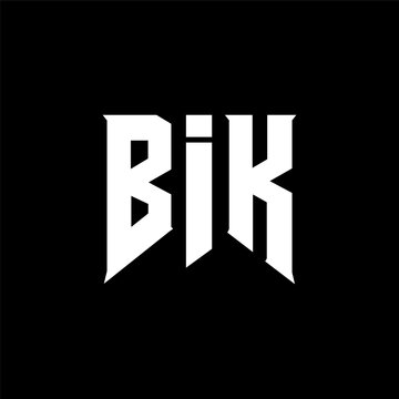 BIK letter logo design for technology company. BIK logo design black and white color combination. BIK logo, BIK vector, BIK design, BIK icon, BIK alphabet. BIK typography logo design.