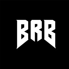 BRB letter logo design for technology company. BRB logo design black and white color combination. BRB logo, BRB vector, BRB design, BRB icon, BRB alphabet. BRB typography logo design.