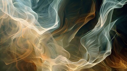 Naklejka premium Nature-Inspired Abstract: An abstract background inspired by natural elements, with flowing lines and organic shapes. 
