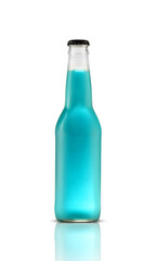 small glass bottle with alcohol