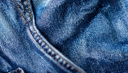 Denim jeans texture. Canvas denim texture. Blue jeans texture for any background. studio shot; focus blur effect