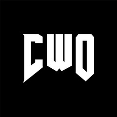 CWO letter logo design for technology company. CWO logo design black and white color combination. CWO logo, CWO vector, CWO design, CWO icon, CWO alphabet. CWO typography logo design.