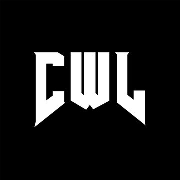 CWL letter logo design for technology company. CWL logo design black and white color combination. CWL logo, CWL vector, CWL design, CWL icon, CWL alphabet. CWL typography logo design.
