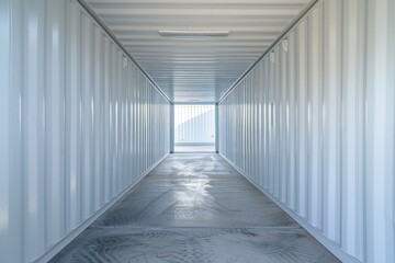 clean open self storage shipping container