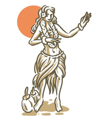 summer beach vibes illustration design