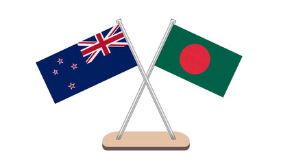 Bangladesh New Zealand Flag