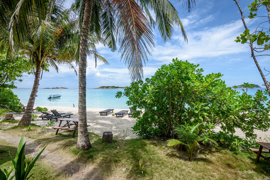 Tropical sandy beach at Palau Redang, Malaysia.