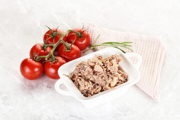 Canned tuna fish for salad