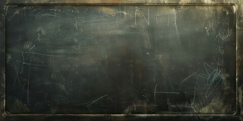 Boundless Potential: An empty chalkboard, with chalk resting on top, waiting for ideas to be scribbled down.