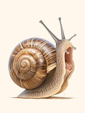 snail isolated on white background