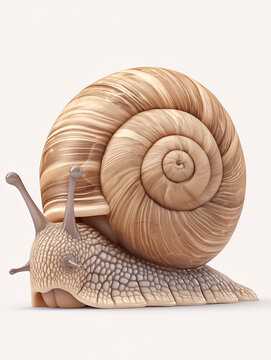 snail isolated on white background