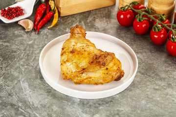 Roasted chicken leg with spices