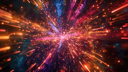 Vibrant Firework Extravaganza Illuminating the Night Sky with a Dance of Lights