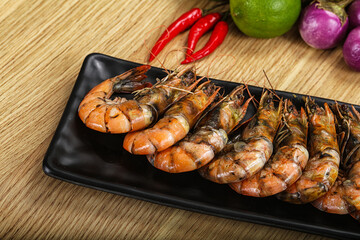 Boiled big tiger fresh shrimp