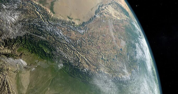 Himalayas mountains in planet Earth