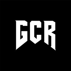 GCR letter logo design for technology company. GCR logo design black and white color combination. GCR logo, GCR vector, GCR design, GCR icon, GCR alphabet. GCR typography logo design.