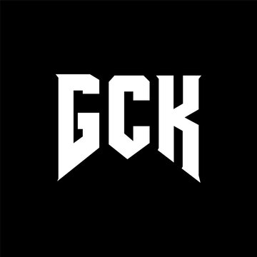 GCK letter logo design for technology company. GCK logo design black and white color combination. GCK logo, GCK vector, GCK design, GCK icon, GCK alphabet. GCK typography logo design.