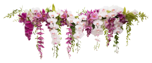 PNG Elegant cascading floral arrangement