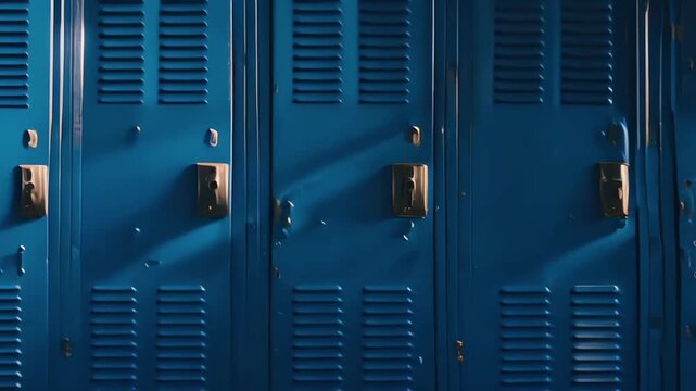 Row of High School Lockers