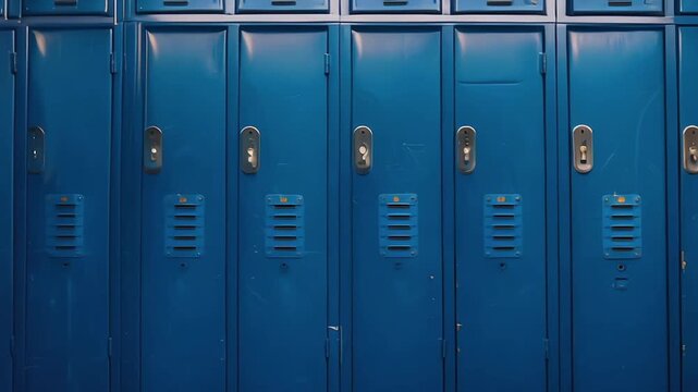 Row of High School Lockers