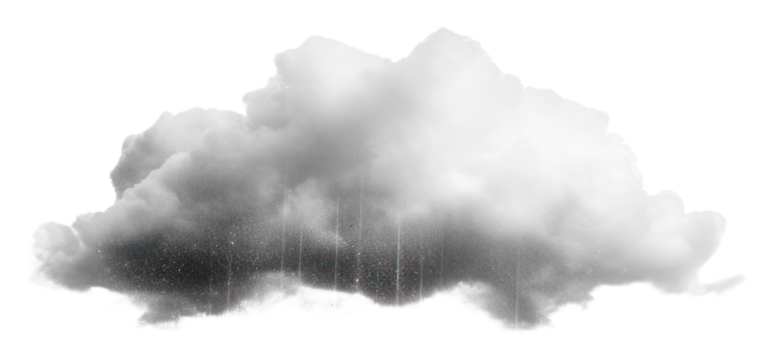 Realistic cloud with rain